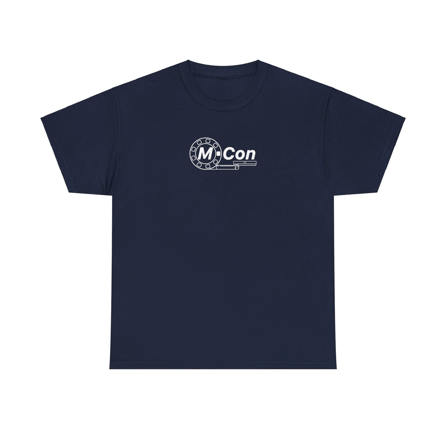 M-Con shirt with blueprint sketch on back