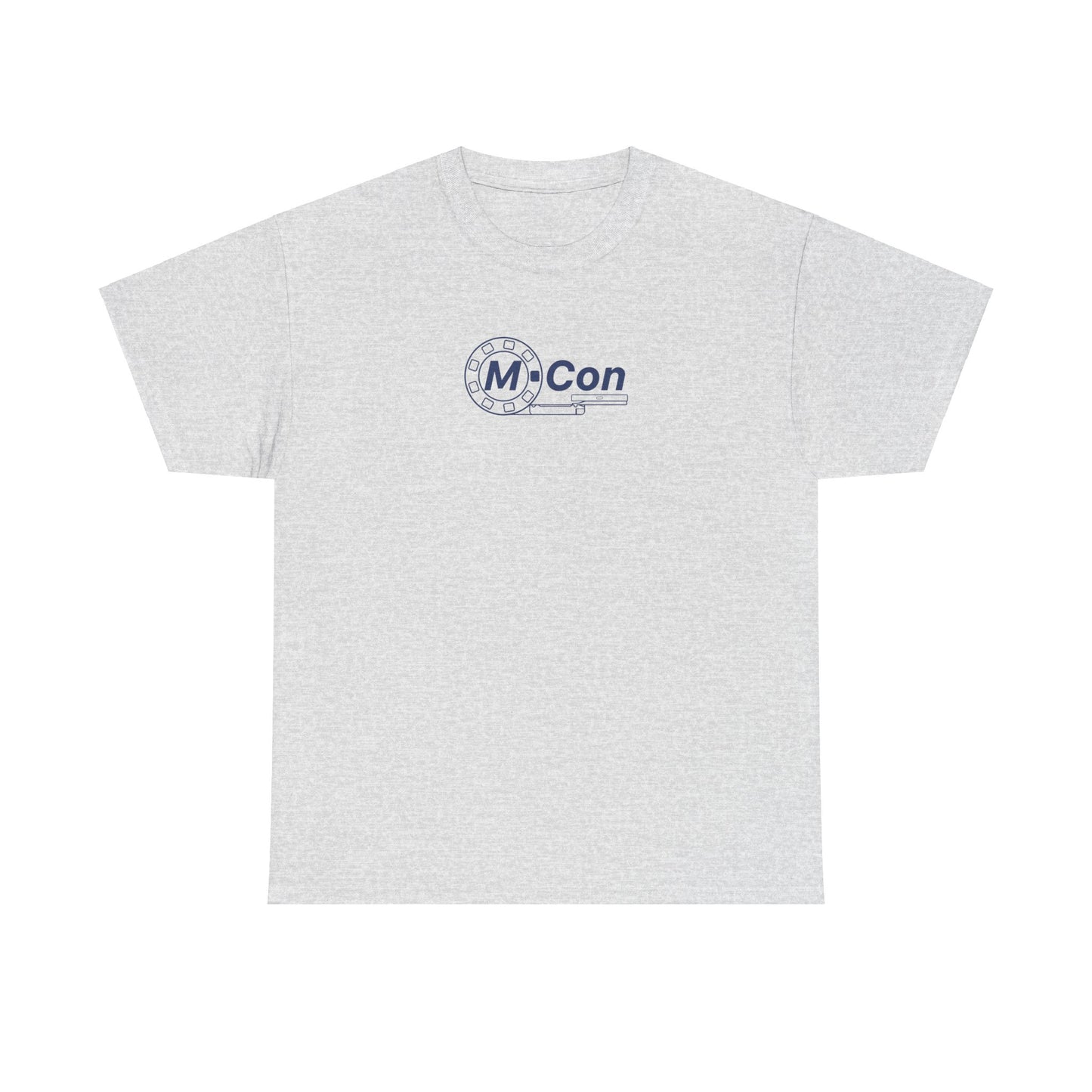 M-Con shirt with blueprint sketch on back