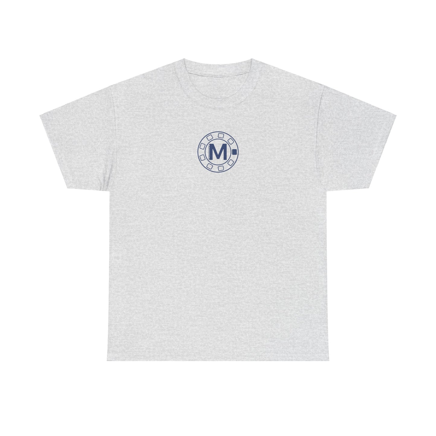 M-Con shirt with blueprint sketch on back